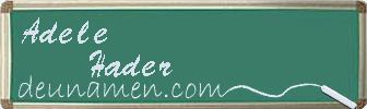 Adele Hader Visitenkarte